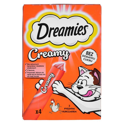 Snack für Katze Dreamies Creamy 4 x 10 g Huhn