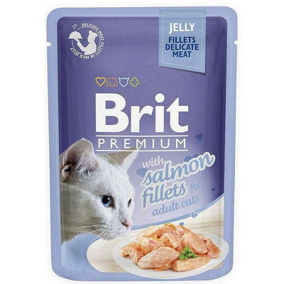 Katzenfutter Brit Premium Huhn Lachsfarben Rindfleisch 12 x 85 g