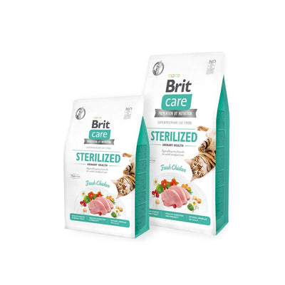 Katzenfutter Brit Care Grain Free Sterilized Urinary Health Erwachsener Huhn 7 kg