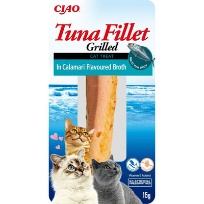 Snack für Katze Inaba Flavoured broth Tintenfisch 15 g Thunfisch
