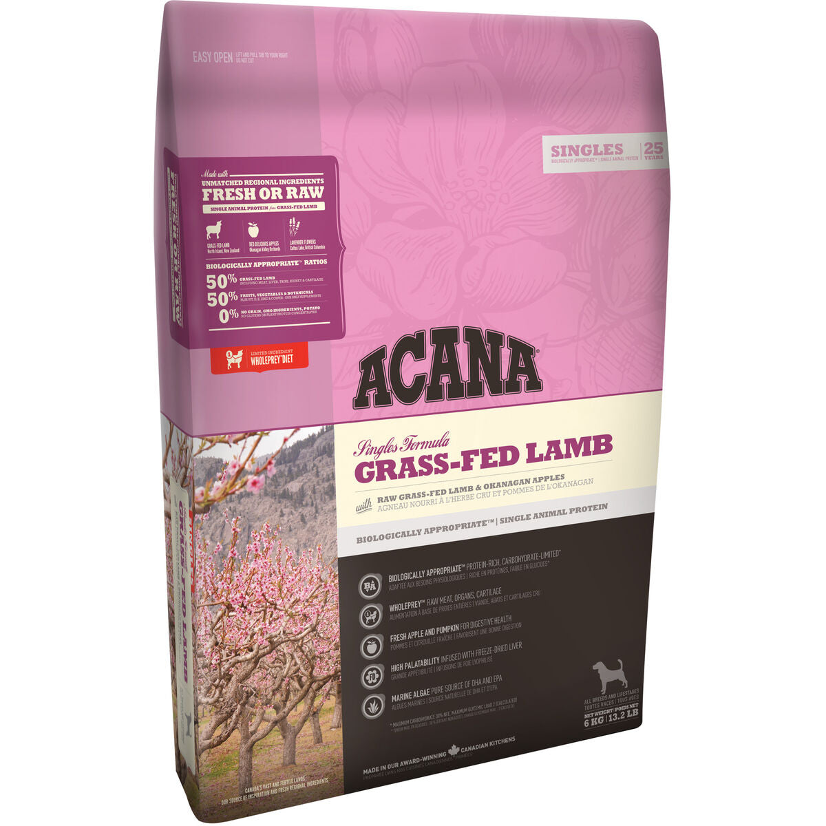 Fodder Acana Dog TF Singles Grass-Fed Lamb 11,4 Kg