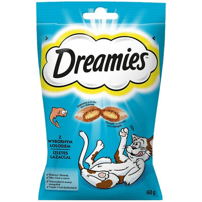 Snack für Katze Dreamies Süßigkeiten Lachsfarben 60 L 60 g