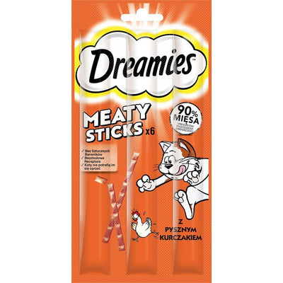 Snack für Katze Dreamies Meaty Sticks 30 g Huhn