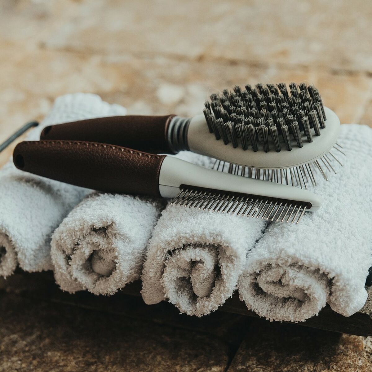 Brosse à Cheveux Hunter Marron Plastique 11 Râteau Plaque Tournante