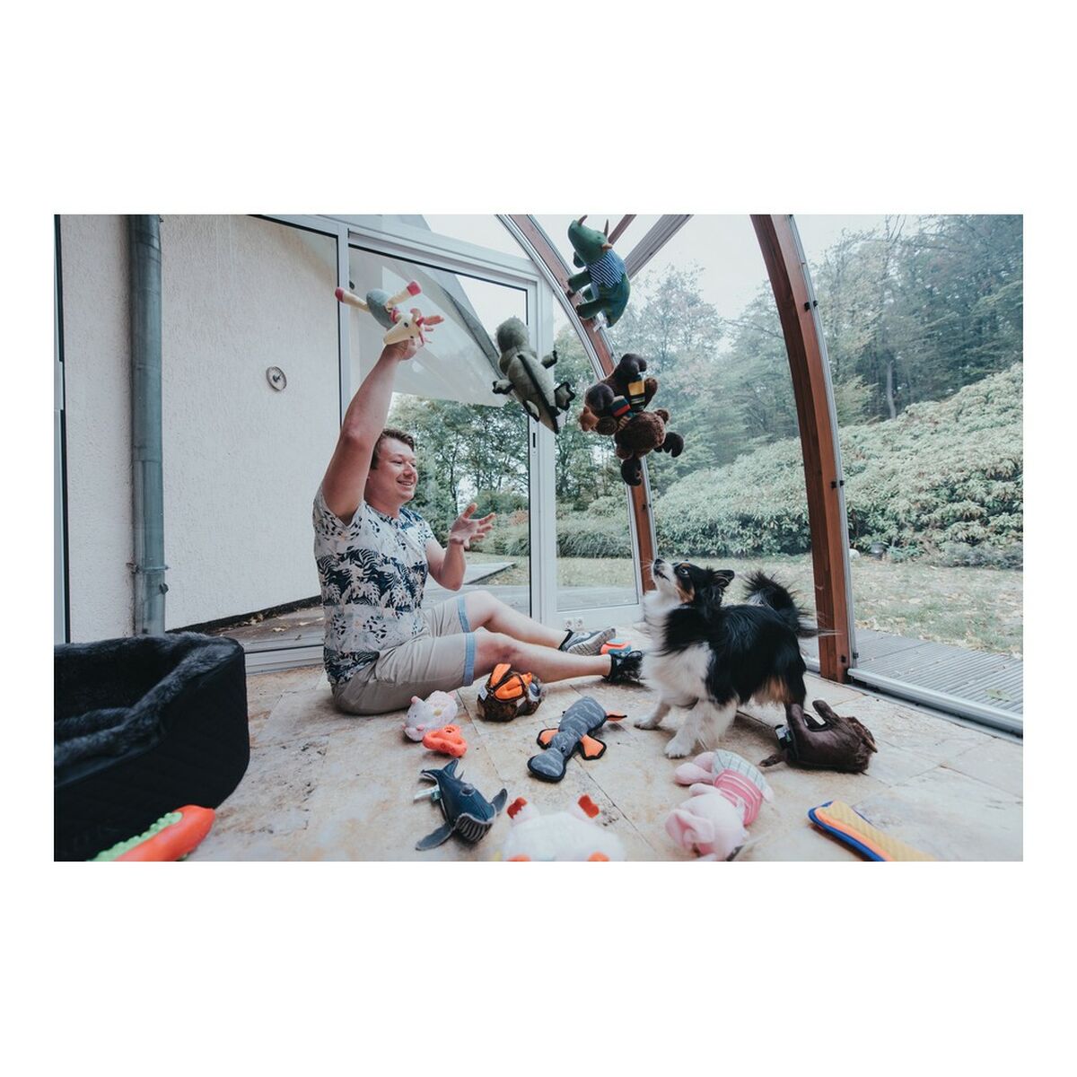 Jouet pour chien en peluche Hunter Tough Kamerun Marron Polyester Élan 29 cm