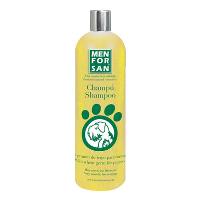 Shampoo für Haustiere Menforsan 1 L Hund Welpen Weizenkeime