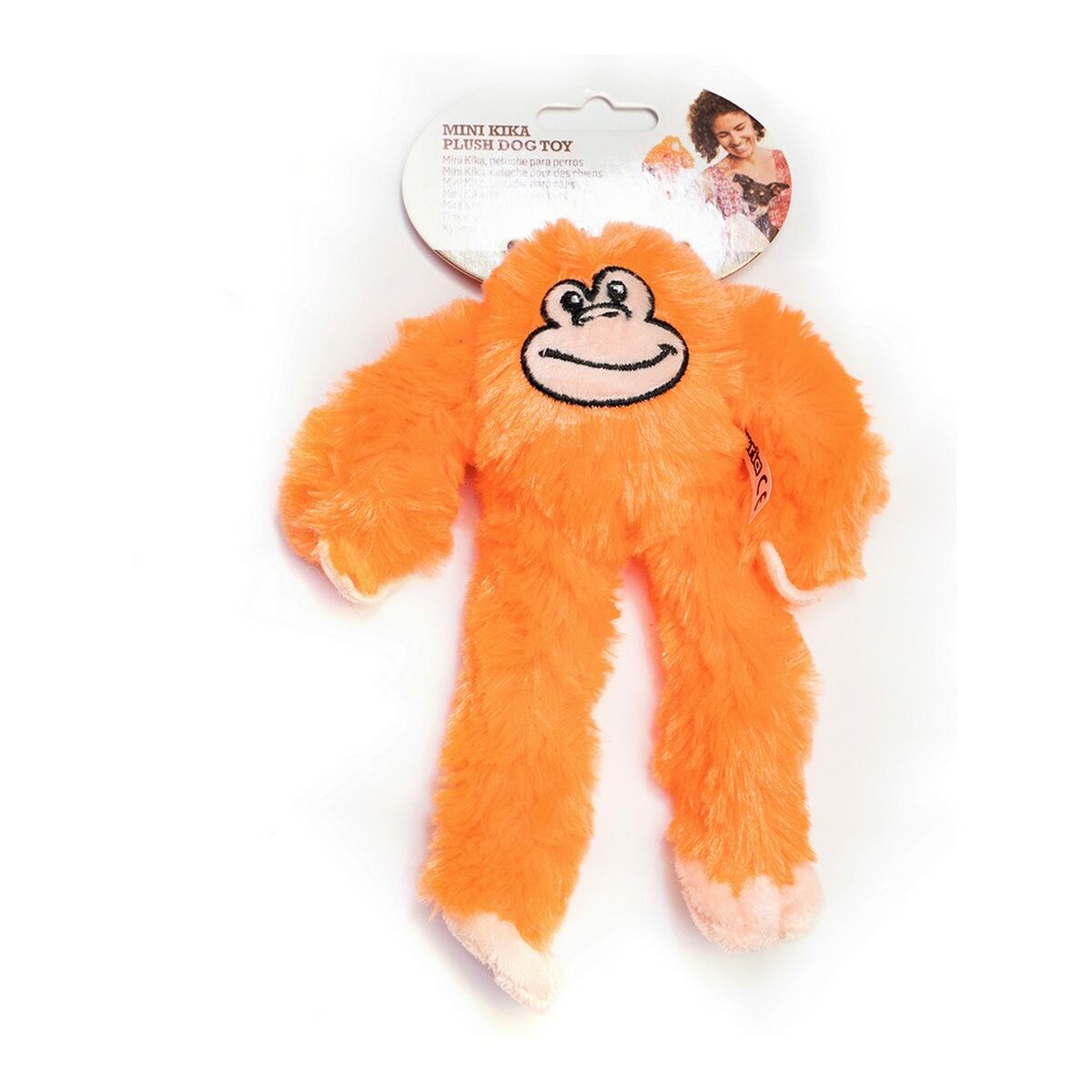 Jouet pour chien en peluche Gloria Kika Orange Polyester polypropylène Singe