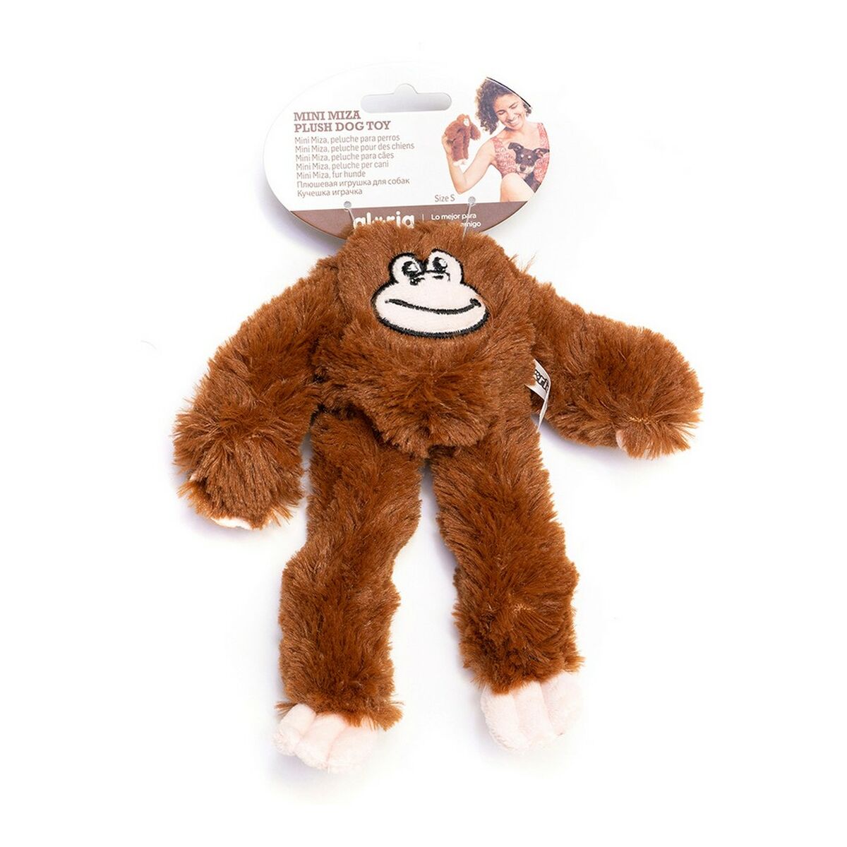Jouet pour chien en peluche Gloria Miza Marron Polyester polypropylène Singe