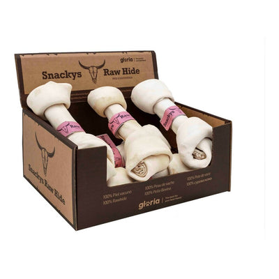 Hundesnack Gloria Snackys Rawhide Rindfleisch 20-23 cm Knoten 6 Stücke