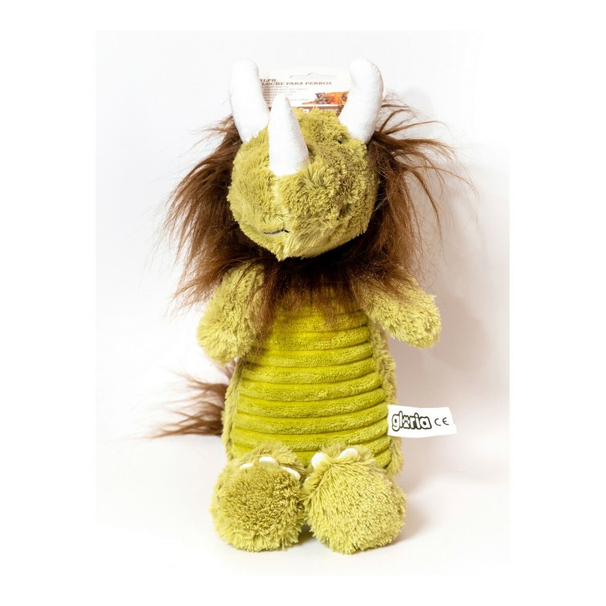 Jouet pour chien en peluche Gloria Vert Ocre Polyester polypropylène Monstre