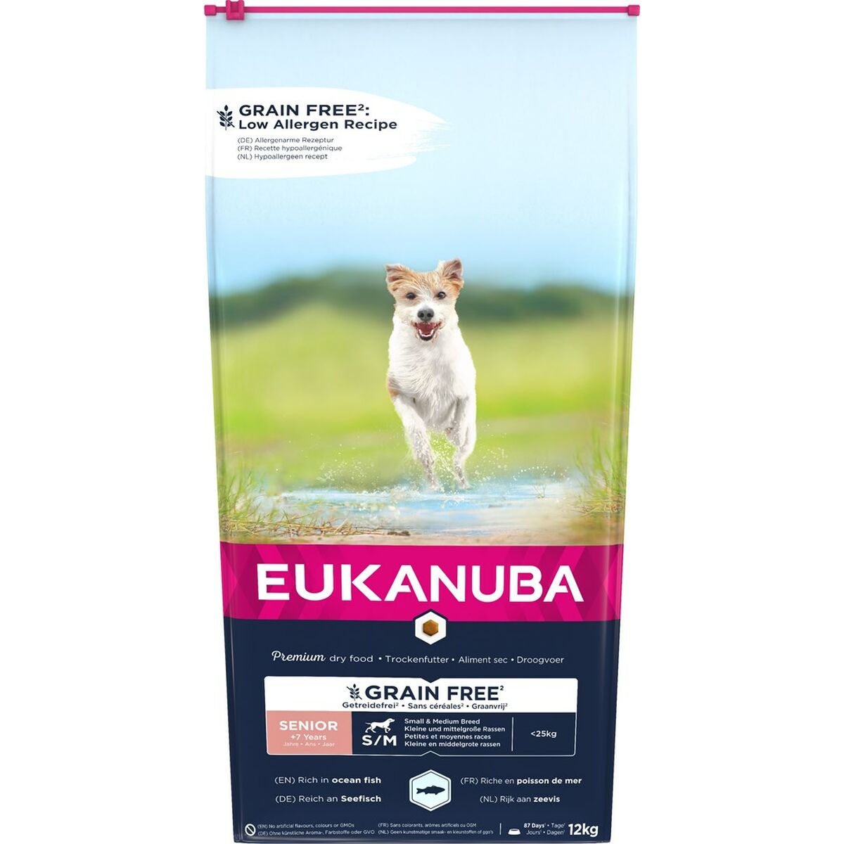 Nourriture Eukanuba  Grain Free Senior small/medium breed Senior Poisson 12 kg
