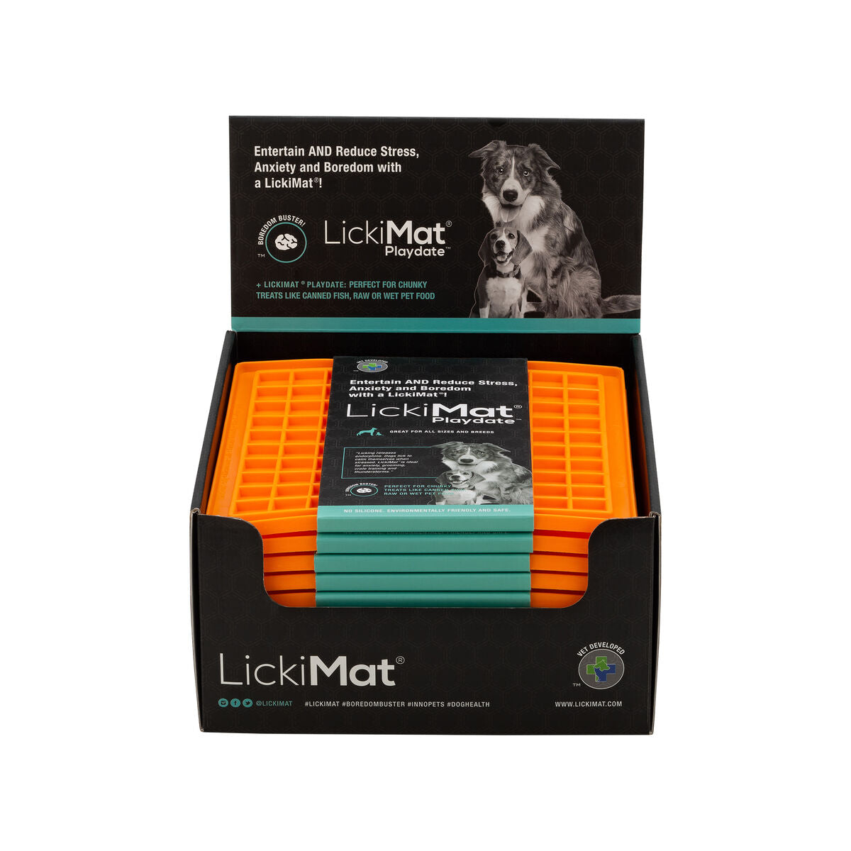 Futternapf für Hunde Lickimat TPR Orange