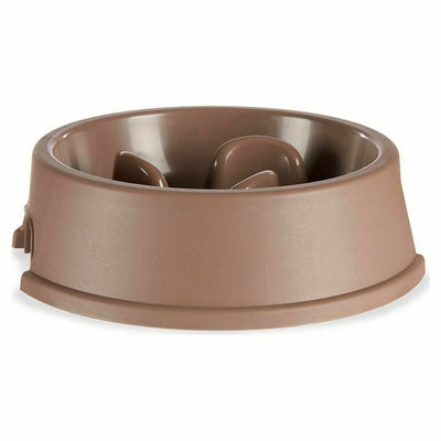 Gamelle à Alimentation Lente pour Animaux de Compagnie Mascow Beige Plastique 1,5 L 27 x 7,5 x 27 cm (12 Unités)