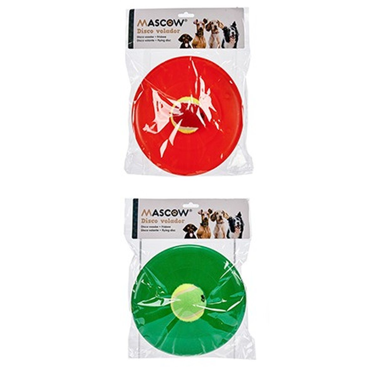 Ensemble de jouet pour Chiens Mascow Caoutchouc polypropylène Ballon Frisbee (12 Unités)