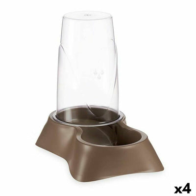 Mangeoir pour animaux Mascow Marron polypropylène 3,5 L 21,5 x 32,5 x 32,5 cm Distributeur (4 Unités)