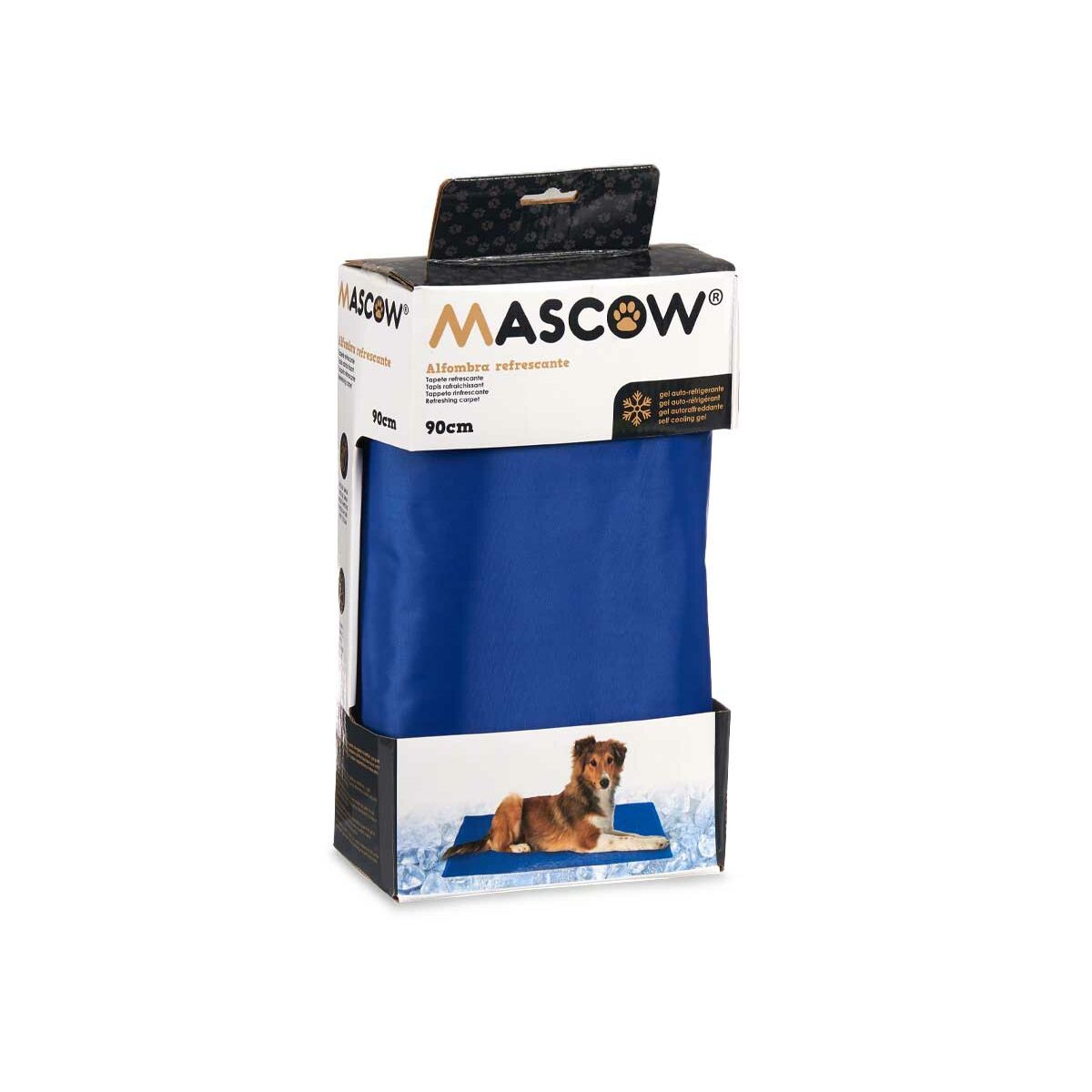Tapis pour chien Mascow Bleu Mousse Gel 49,5 x 1 x 90 cm Rafraîchissant (6 Unités)