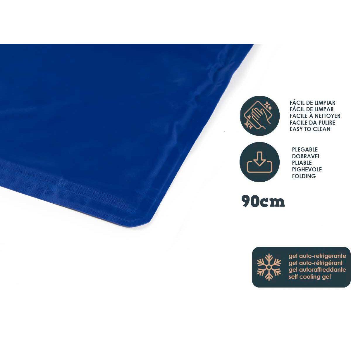 Tapis pour chien Mascow Bleu Mousse Gel 49,5 x 1 x 90 cm Rafraîchissant (6 Unités)