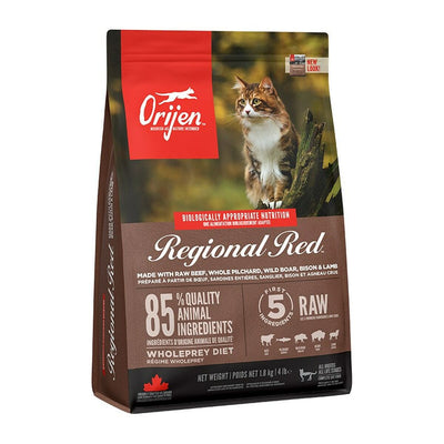 Aliments pour chat Orijen Regional Red Adulte Veau Agneau Viande de bœuf Sanglier 1,8 kg