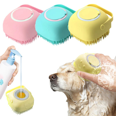 ShampooPaws bath brush for dogs and cats