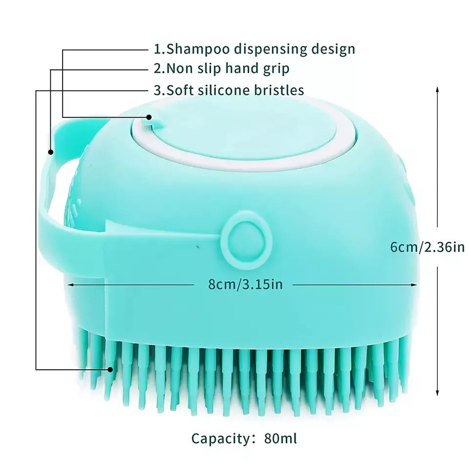 ShampooPaws bath brush for dogs and cats