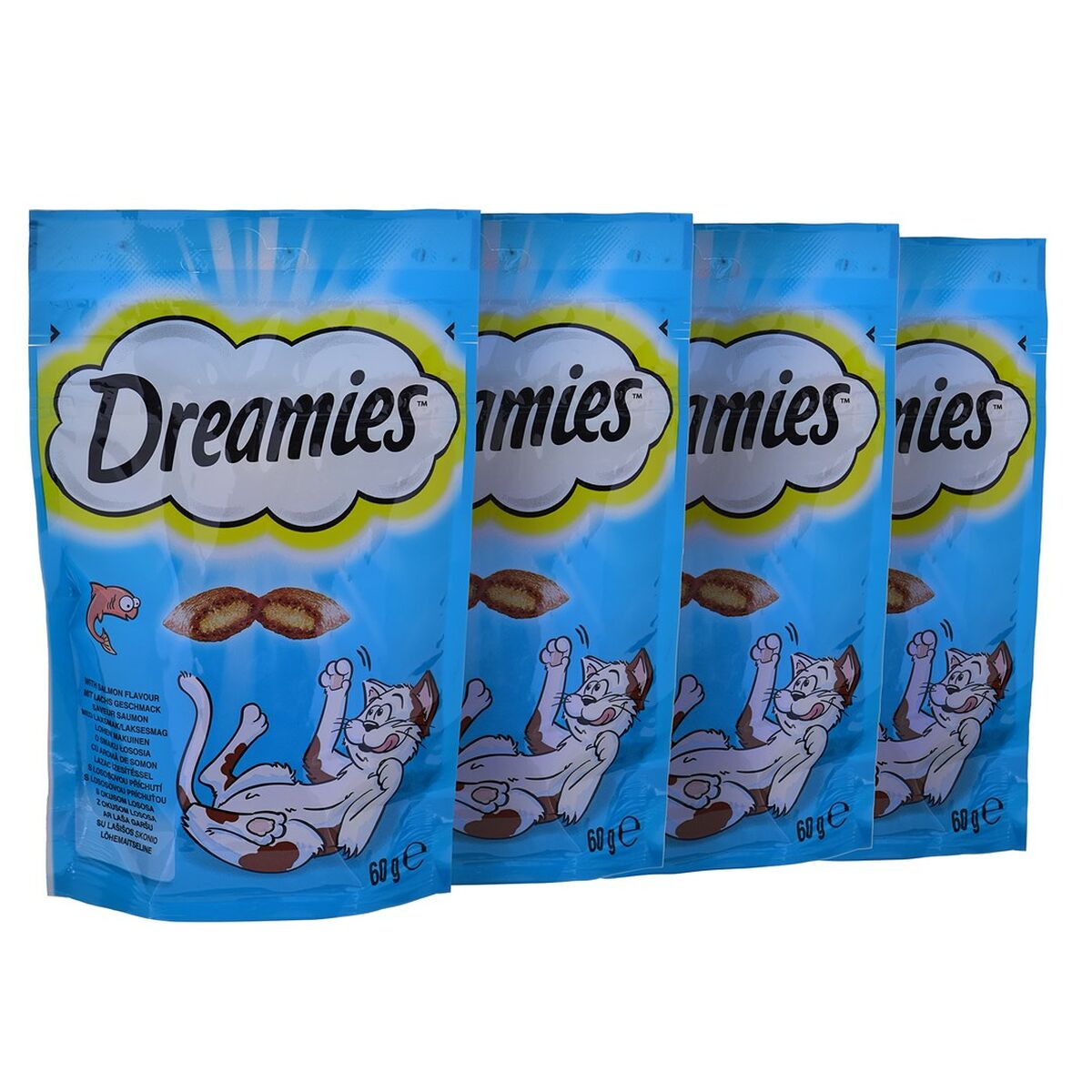 Collation pour Chat Dreamies Variety 12 x 60 g Poulet Saumon Fromage