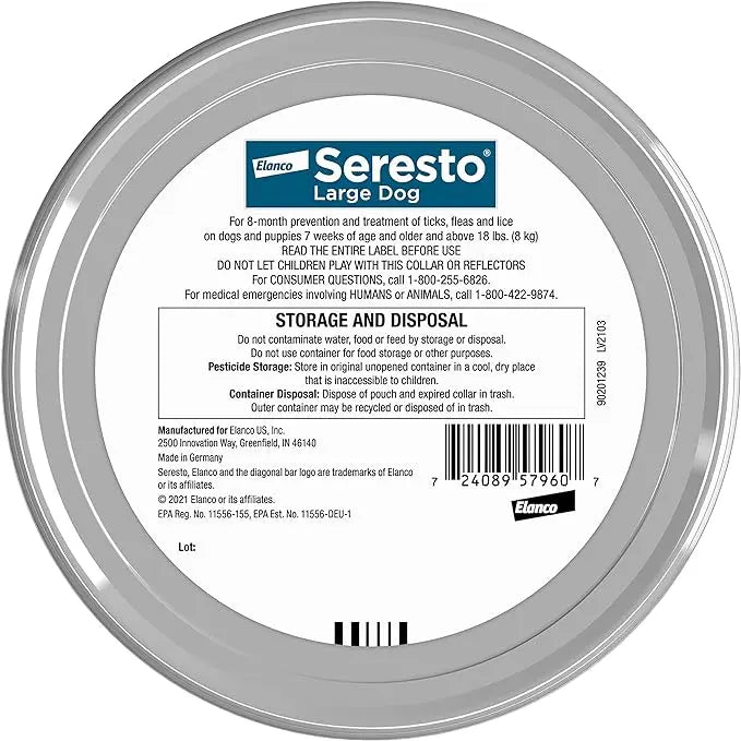 Seresto flea and tick collar