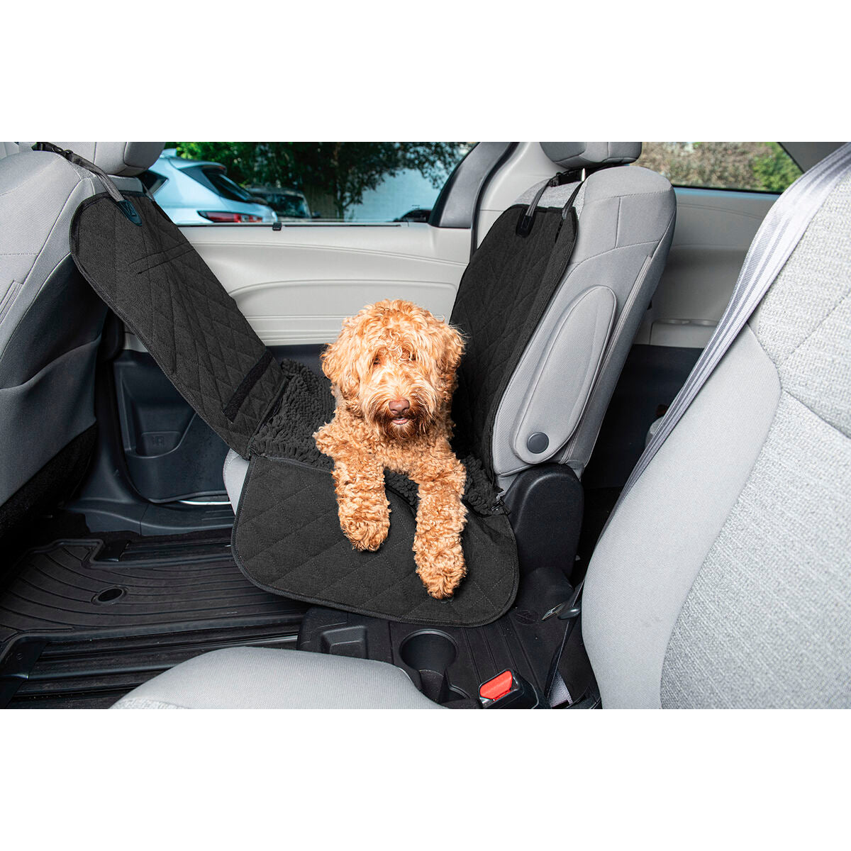 Housse de Protection pour Siège Auto Individuel pour Animaux de Compagnie Dog Gone Smart 112 x 89 cm Noir Plastique