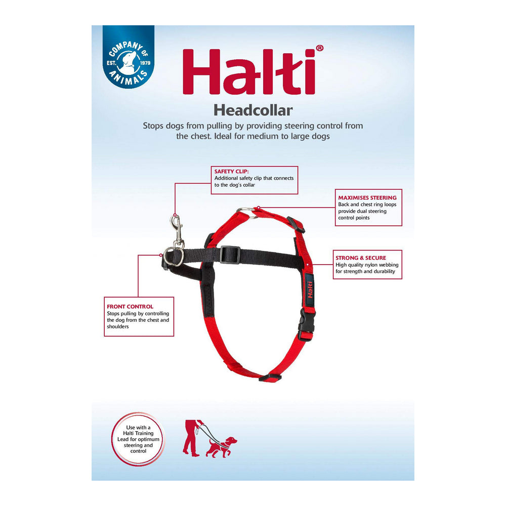 Harnais pour Chien Company of Animals Halti Noir/Rouge Taille S (36-64 cm)