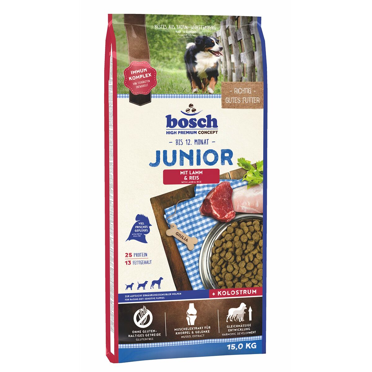 Nourriture BOSCH   Petit/Junior Agneau Riz 15 kg