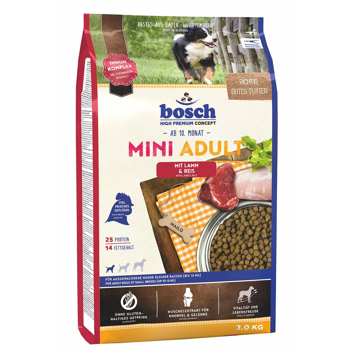 Fodder BOSCH   Adult Lamb Rice 3 Kg