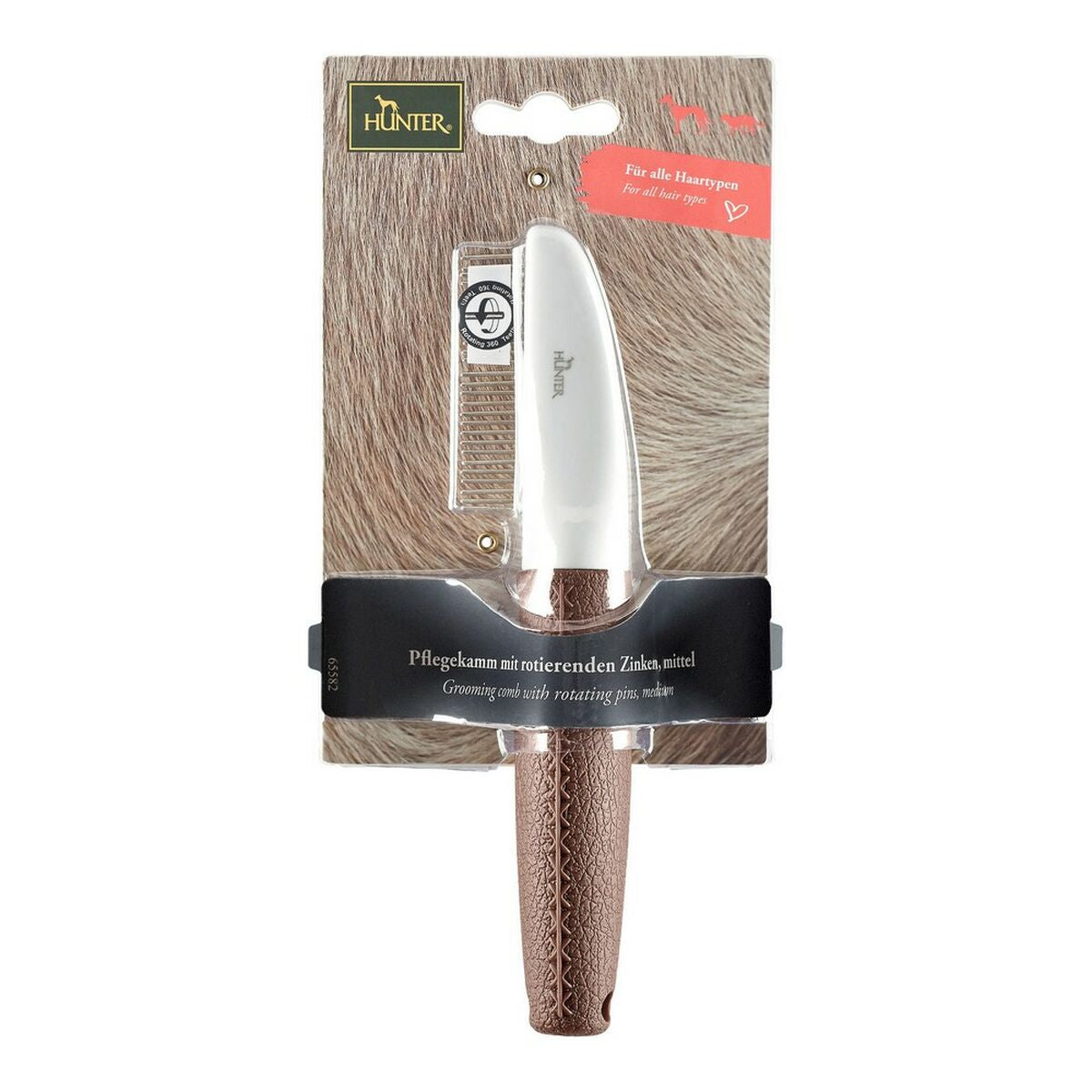 Brosse à Cheveux Hunter Plaque Tournante Râteau Taille M