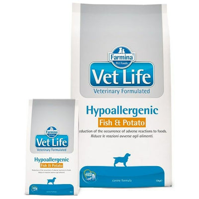 Fodder Farmina Vet Life Hypoallergenic Fish & Potato 12 kg Adult