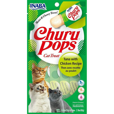 Collation pour Chat Inaba EU713 4 x 15 g Confiseries Poulet Thon 15 ml