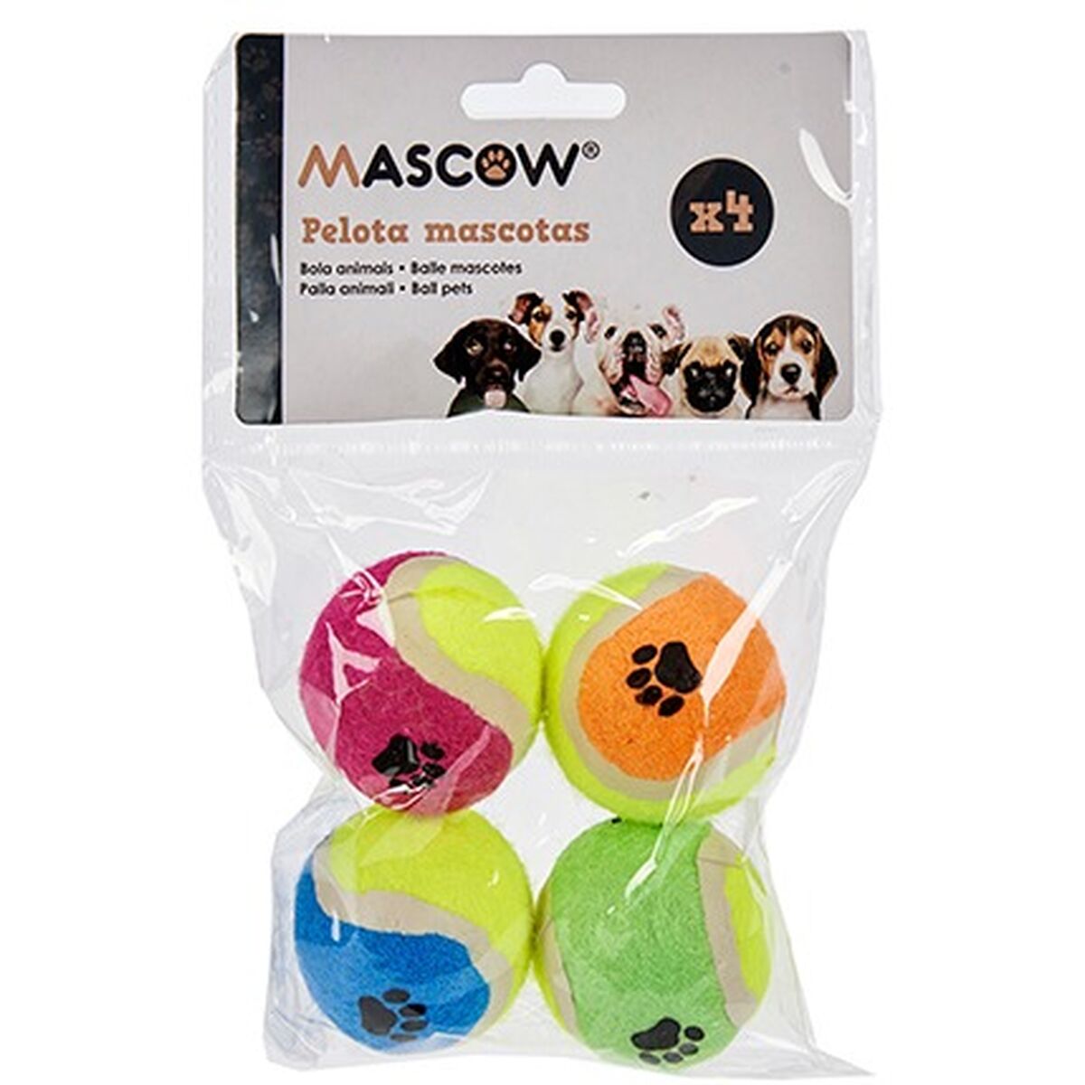Hundespielzeug Mascow MC1010A(PHB) Bunt Polyäthylen Polypropylen ABS Ball Ø 4,5 cm (12 Stück)