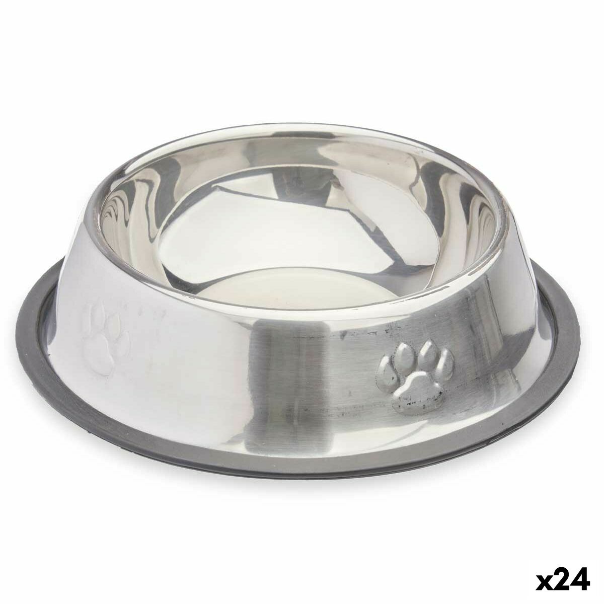 Dog Feeder Mascow 311 311 Grey Silver Rubber Metal 18 x 4,5 x 18 cm 35 x 0,03 x 25 cm (24 Units)